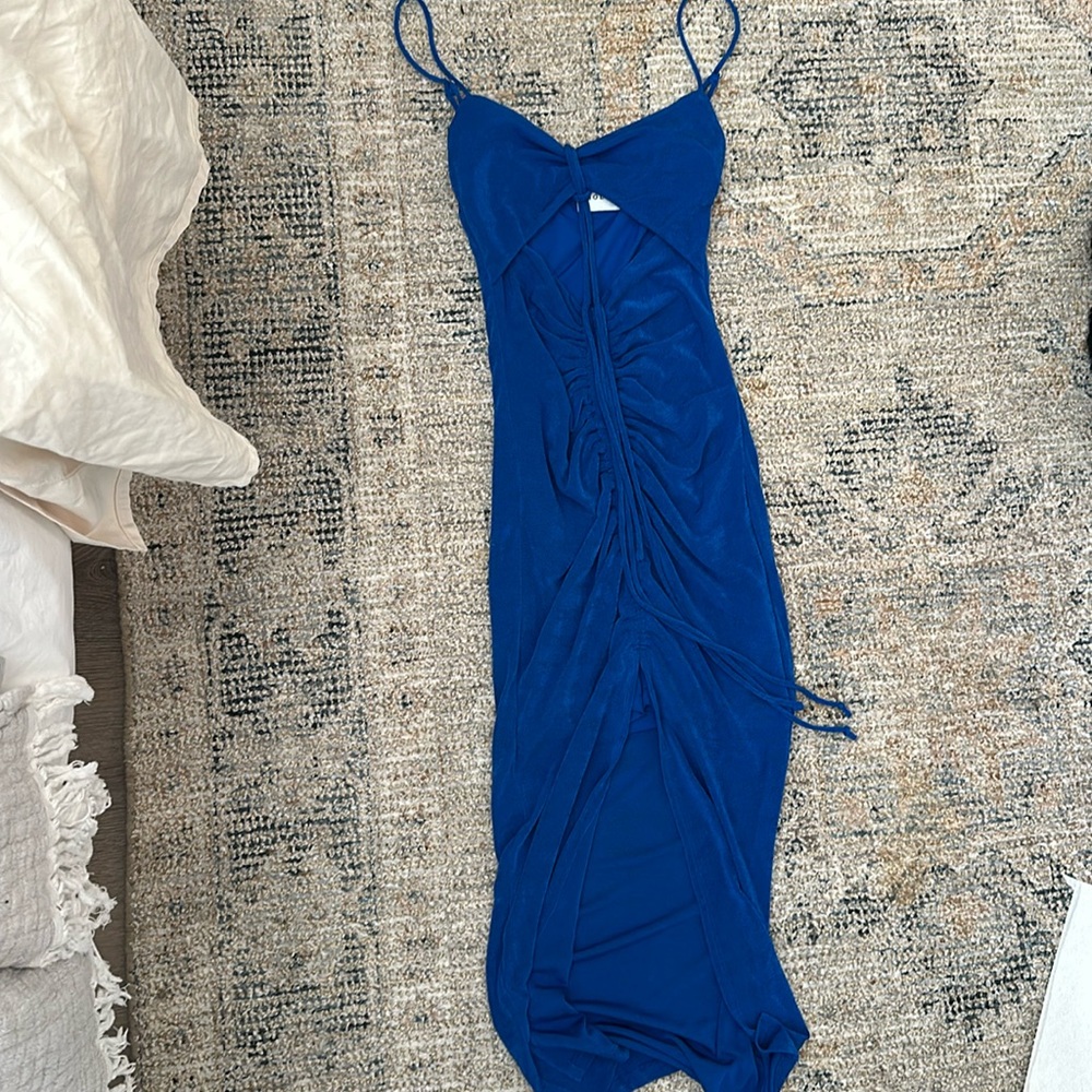 Hello Molly How You Doin Midi Dress Cobalt - Small